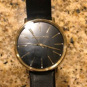 Michael kors black leather band